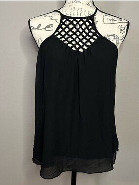 Women’s Black Halter Sleeveless Top Thin